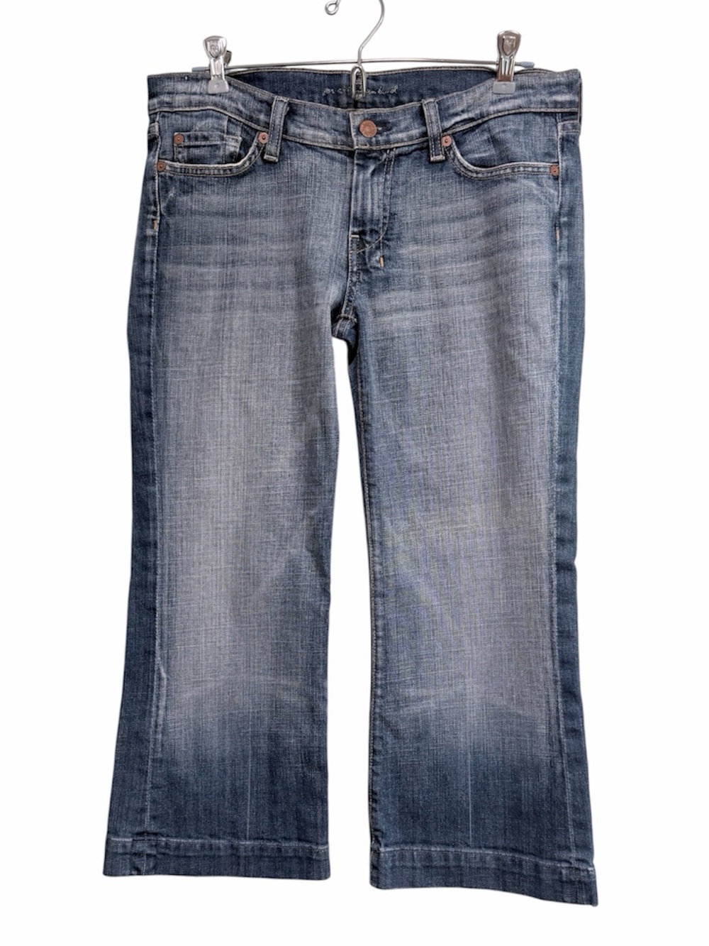 7 for All Mankind Y2K vintage Dojo cropped flair medium wash jeans, size 29